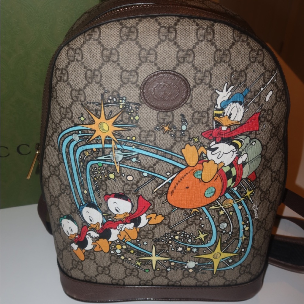 GUCCI X DISNEY GG SUPREME DONALD DUCK BACKPACK